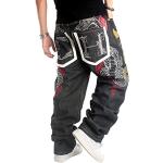 Jeans baggy noirs Taille M look urbain pour homme 