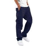 Pantalons baggy bleues foncé stretch Taille 3 XL look casual pour homme 