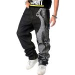 Pantalons baggy noirs Taille 3 XL look Hip Hop pour homme 