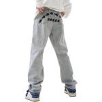 Jeans imprimés bleues claires en denim délavés Taille M look Hip Hop pour homme 