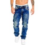 Jeans droits bleues foncé en denim stretch Taille 3 XL look fashion pour homme 