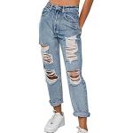 Jeans boyfriend bleus en denim Taille XL look fashion pour femme 