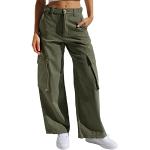 Jeans droits verts stretch Taille XL look Hip Hop pour femme 