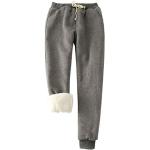 Pantalons classiques gris foncé avec ceinture Taille M look fashion pour femme 