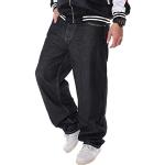 Jeans baggy noirs Taille M look urbain pour homme 