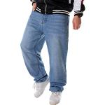 Jeans baggy bleues claires Taille S look urbain pour homme 