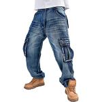 Jeans baggy bleus Taille XXL look urbain pour homme 