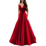 Robes de soirée longues de mariée rouges Taille XL look fashion pour femme 