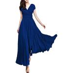 Robes empire de soirée bleues à manches courtes Taille 3 XL look fashion pour femme 