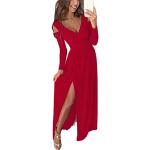 Robes de soirée longues rouges à manches longues Taille XS look fashion pour femme 