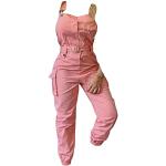Combi pantalons roses Taille XL look fashion pour femme 