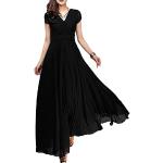 Robes de soirée longues noires en tulle Taille XL look fashion pour femme 