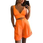 Tailleurs shorts orange Taille M look sexy pour femme 