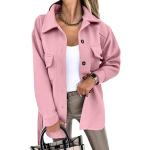 Manteaux classiques roses avec ceinture Taille S look fashion pour femme 