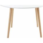 Tables de salle à manger design marron laquées en hévéa 6 places scandinaves 