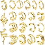 Boucles d'oreilles en or à motif serpents en argent en lot de 20 look fashion pour femme en promo 