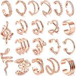 Boucles d'oreilles roses en or à motif serpents en argent en lot de 20 look fashion pour femme en promo 