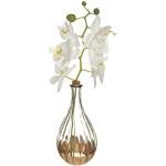 Atmosphera - Orchidée Artificielle EDI - Vase Verre - H40 cm - Blanc