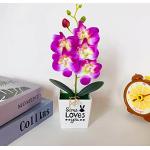 Orchidée artificielle en pot, fausse phalaenopsis pour extérieur, décoration de maison, bureau, table et balcon