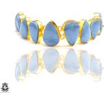 Bracelets en or argentés en cristal 24 carats 