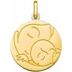 Médailles jaunes en or jaune de baptême 9 carats pour enfant 