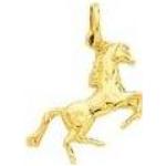 Pendentifs en or jaunes en or jaune à motif chevaux 9 carats 