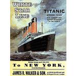 Plaques émaillées en métal à New York Titanic 