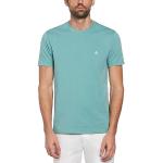 ORIGINAL PENGUIN Cont Pin Embro T-Shirt avec Logo brodé à Point d'épingle, Bleu Huile, M Homme