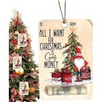 Ornements de détenteurs d’Argent de Noël - Cartes d'argent de Noël drôles | Porte-Monnaie en Forme d'arbre de noël en Bois, pour espèces avec bénédictions, Peut être écrit au Dos Shizuku