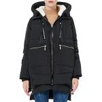 Doudounes noires à effet froissé en polaire en duvet coupe-vents Taille 3 XL look fashion pour femme 