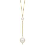 Colliers de mariage blancs en or jaune à perles or blanc 14 carats en diamant look fashion pour femme 