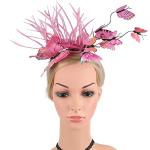 Serre-têtes chapeaux roses à motif papillons look fashion pour femme 