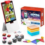Osmo - Coffret complet Genius pour tablette Fire - Genius Starter Kit - Âges 6-10 ans - 5 jeux d'apprentissage interactifs : maths, orthographe, art, physique, créativité, et plus encore