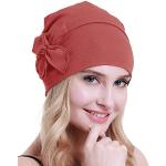Turbans rouges en coton bio Tailles uniques look fashion pour femme 