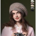 Chapeaux d'automne blancs en laine 58 cm look fashion pour femme 