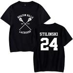 OUHZNUX Teen Wolf T-Shirt, Taille 24 Stilinski Print Sweat À Manches Longues, Sweat-Shirts Décontractés pour Hommes Et Femmes(2XS-4XL)