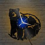 Horloges silencieuses en vinyle à motif ours 