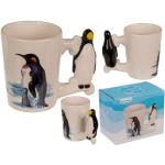 Mugs en faience Out Of The Blue bleus en céramique à motif pingouins 300 ml 