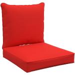 Chaises de jardin design Outsunny rouges en lot de 2 en promo 