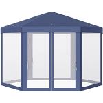Barnums, Tentes de reception Outsunny bleus en métal de 5 à 10m² en promo 
