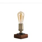 Lampes de table ampoules E27 marron en bois steampunk 