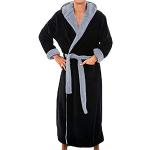Peignoirs Kimono pour fêtes de Noël blancs en polaire à capuche Taille 3 XL plus size look fashion pour femme 