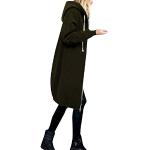 Parkas en duvet d'automne kaki imperméables à capuche à manches longues Taille M plus size look fashion pour femme 
