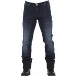 Jeans droits Overlap bleus à motif moto pour homme 
