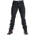 Jeans droits Overlap noirs à motif moto stretch look urbain pour homme 