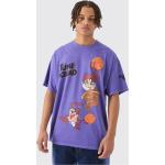 Oversized Looney Tunes Taz License T-shirt homme - violet - M, violet