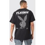T-shirts boohooMAN noirs Playboy Taille M pour homme 