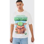 T-shirts boohooMAN blancs Star Wars Grogu Taille L pour homme 