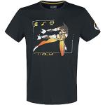 Overwatch Tracer - Pew Pew Pew Homme T-Shirt Manches Courtes Noir S