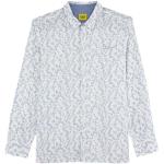 Chemises Oxbow blanches all over en coton col italien à manches longues Taille XXL look fashion pour homme en promo 